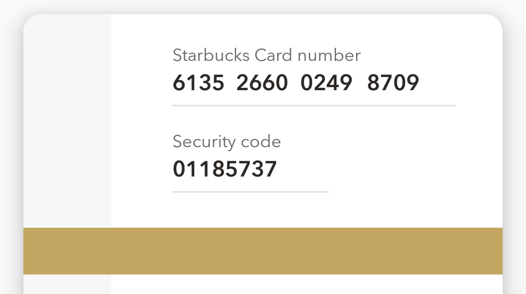 add starbucks gift card?