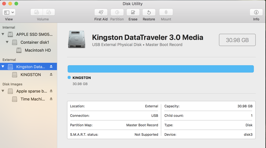 macos x disk utility