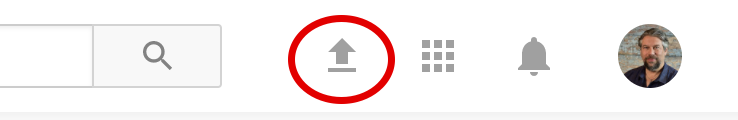 youtube upload arrow