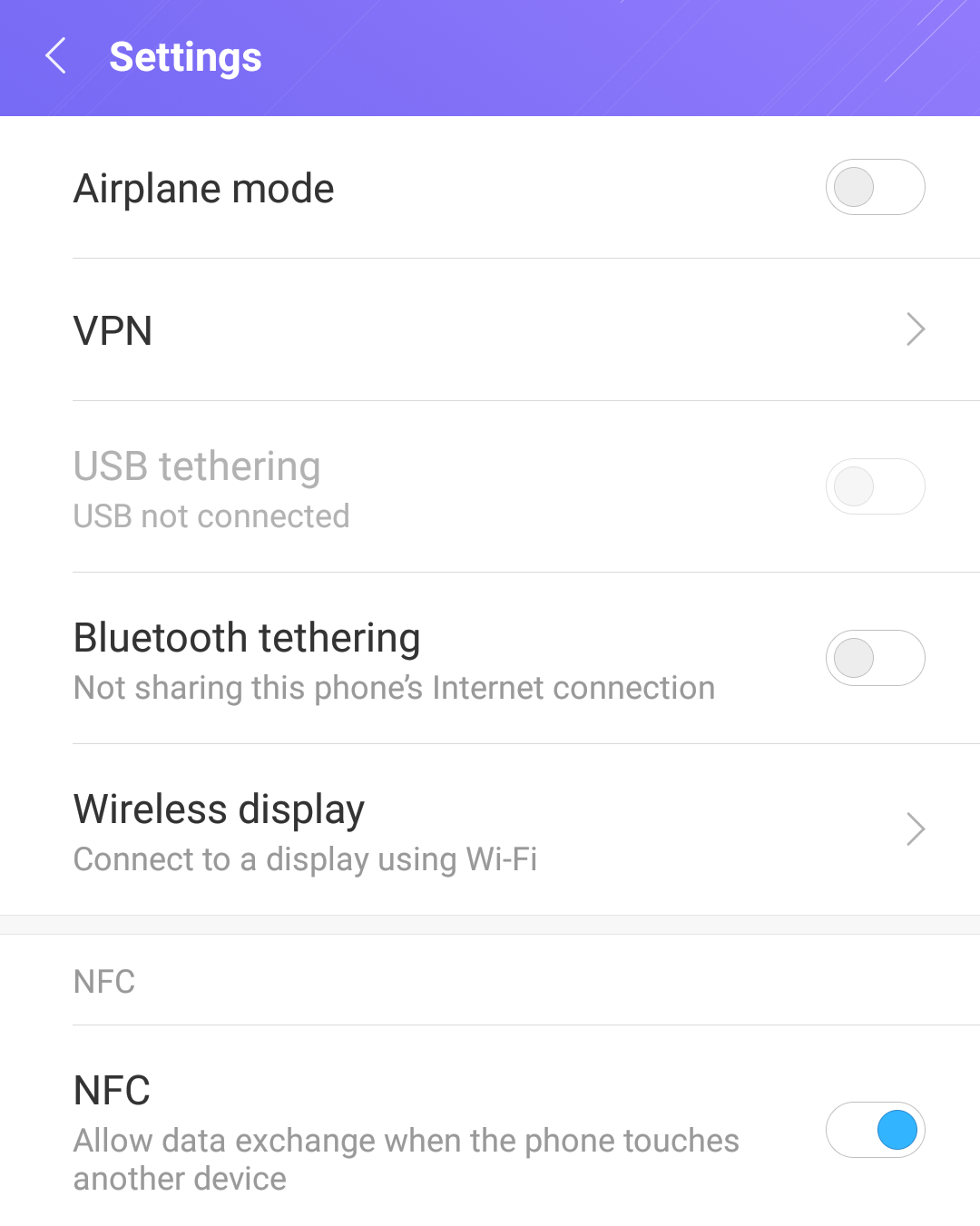 android settings > more > airplane mode
