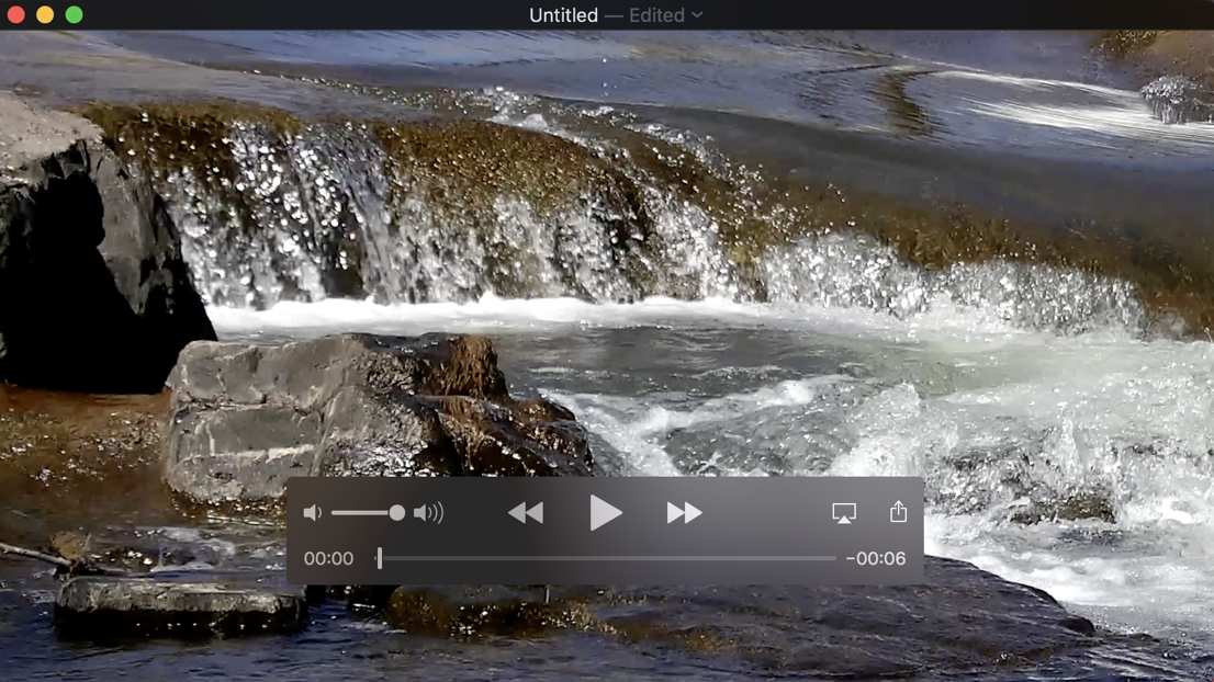 mac quicktime player trimmed edited video segment