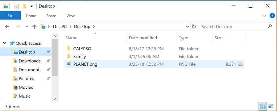 windows win10 file manager file size