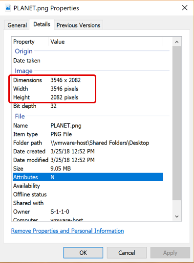 image file properties windows 10.1