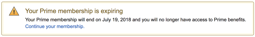 amazon prime membership expires