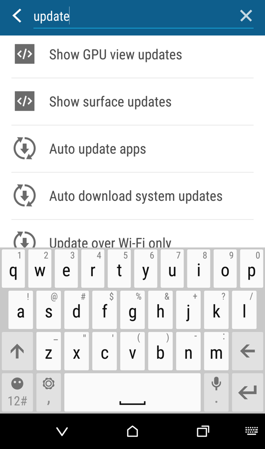 android search - update