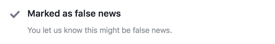 marked as false fake news story post facebook