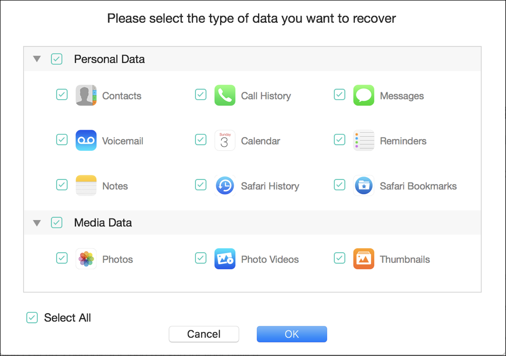 phonerescue can recover a variety of app data