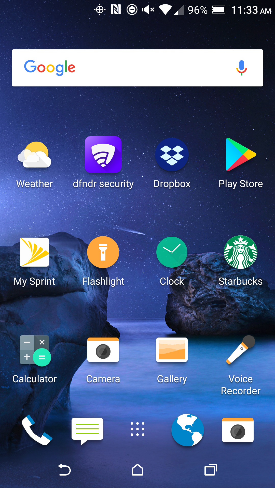 android - htc one - home screen