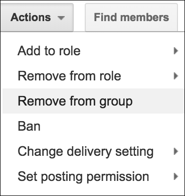 remove from mailing list group google groups