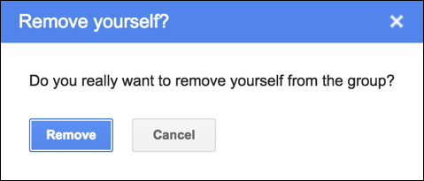 remove yourself from the group?