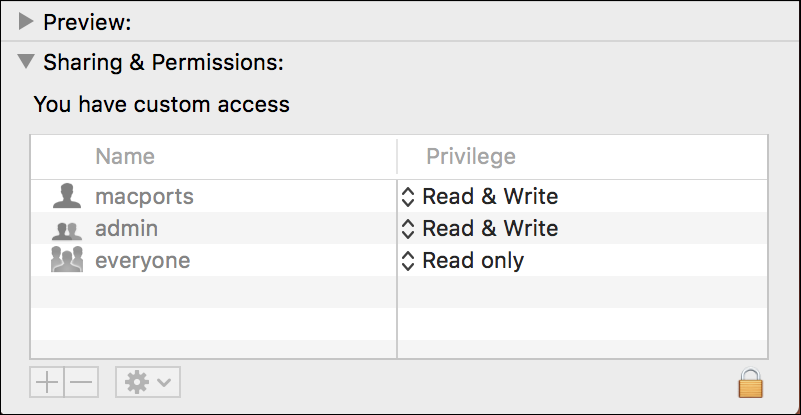 mac get info permissions unlock