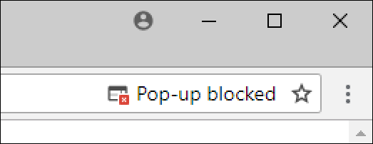 google chrome blocked popup