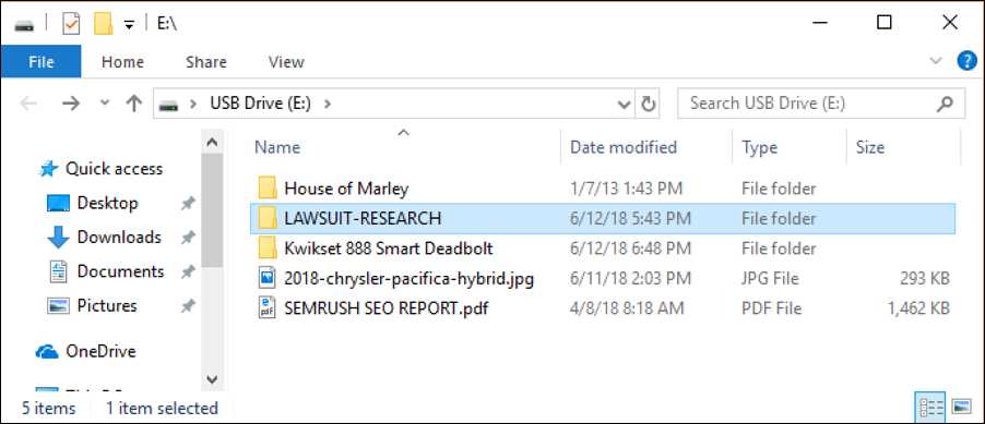 files and folders, usb flash drive, windows 10