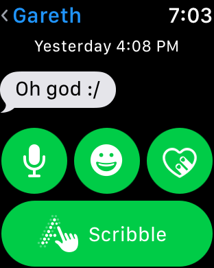 apple watch / messages