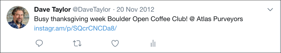 tweet from 2011