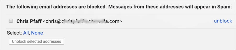 gmail blocked email addresses