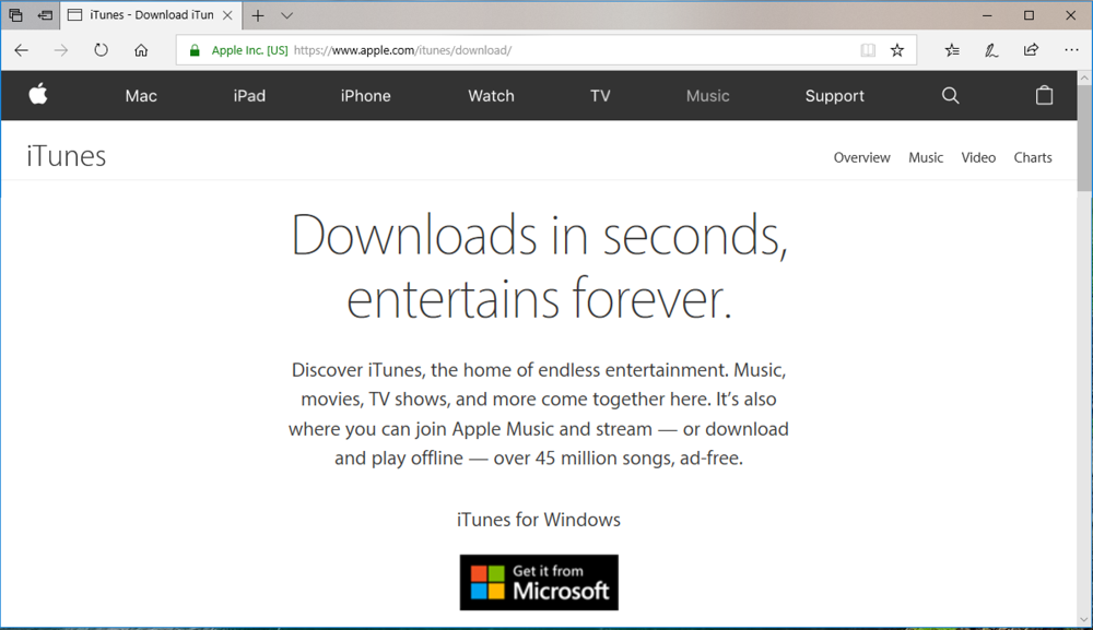 apple itunes windows download