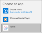 change default windows music player itunes
