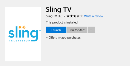 download install sling tv windows win10