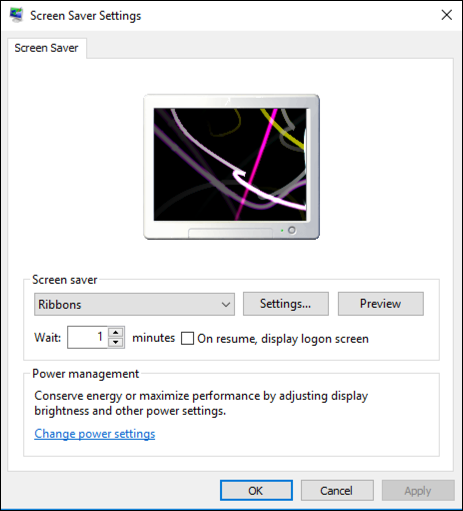 windows 10 screen saver settings preferences window screen options