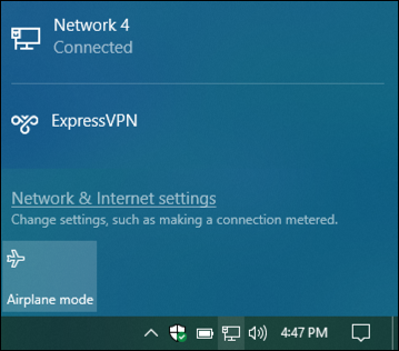 windows 10 network connection vpn