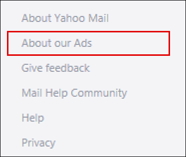 yahoo mail - about our ads