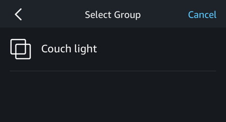 amazon alexa app - select group smart home