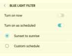 android blue light filter turn on enable melatonin eye strain