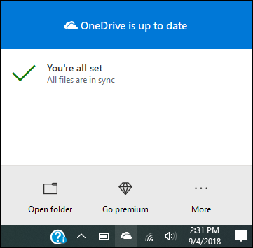 microsoft onedrive updated in sync