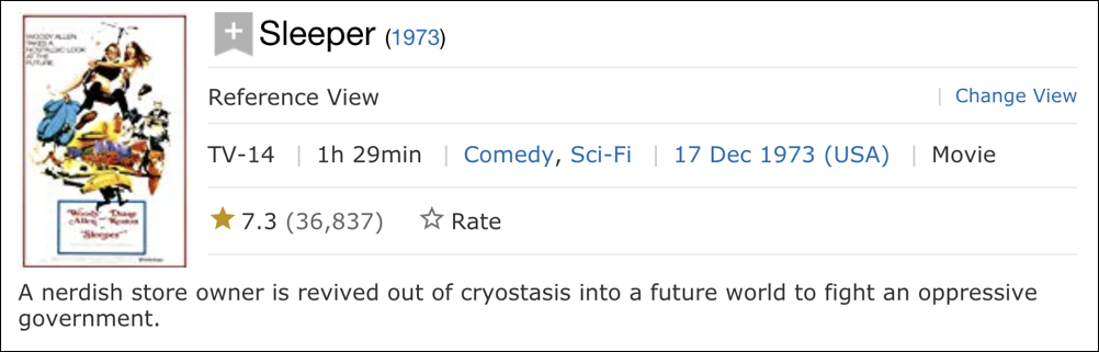 woody allen sleeper - imdb info