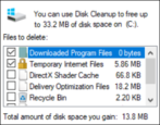 win10 disk cleanup remove delete temp files
