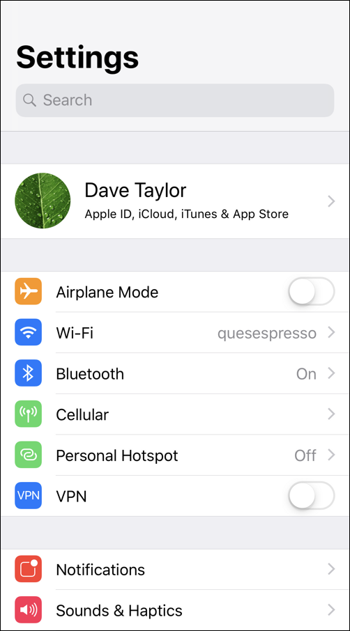 iphone ios 12.1 settings - battery