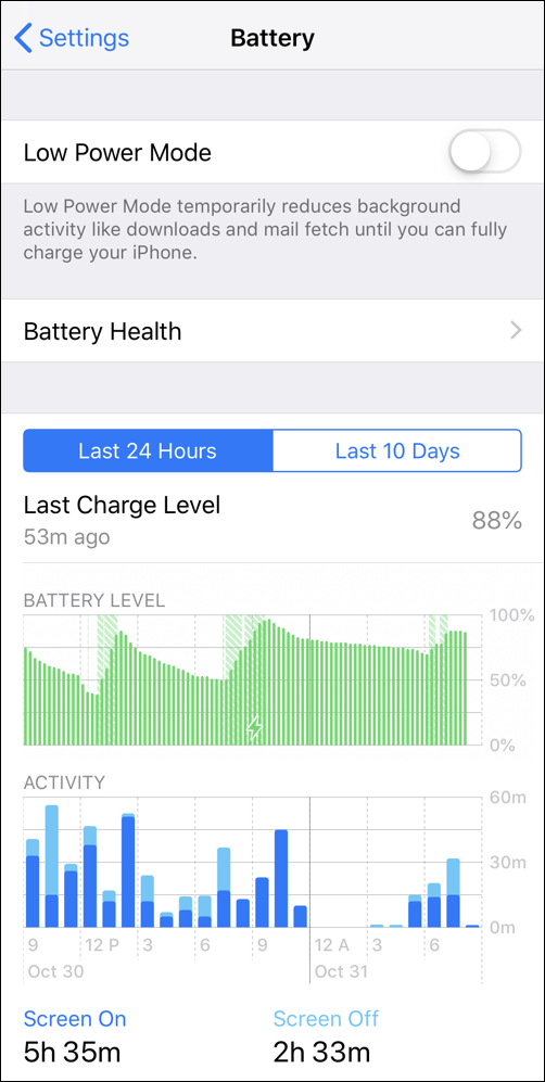 ios12.1 battery life graphic info