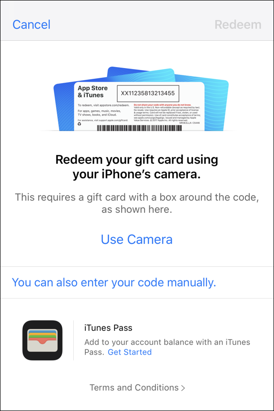 redeem itunes gift card - iphone app store