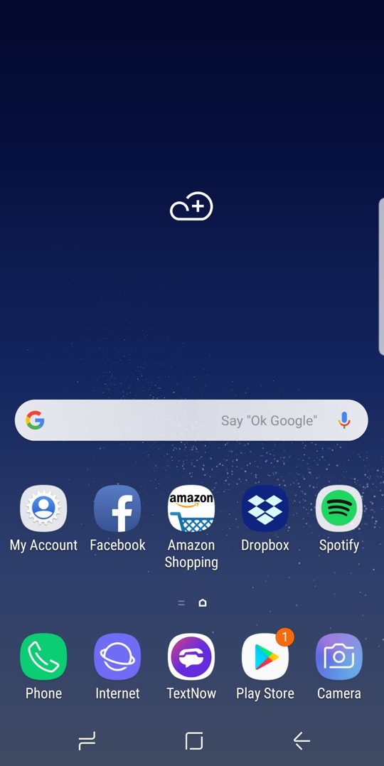 samsung experience - android - basic home screen