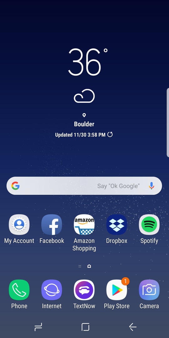 android - samsung experience - weather on home screen