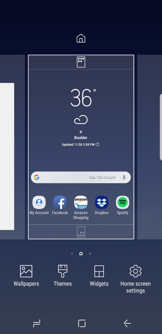 android - samsung experience - edit home screen