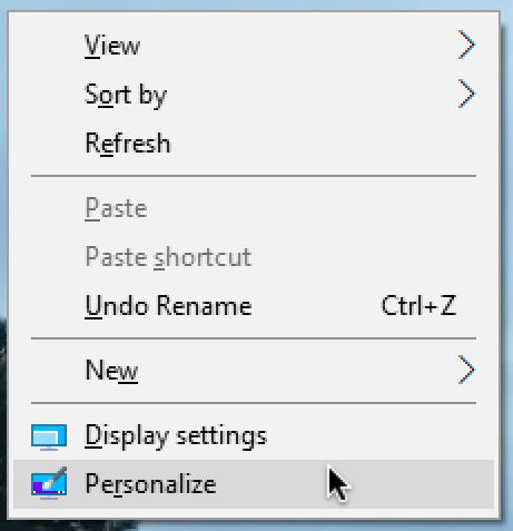 win10 desktop context menu