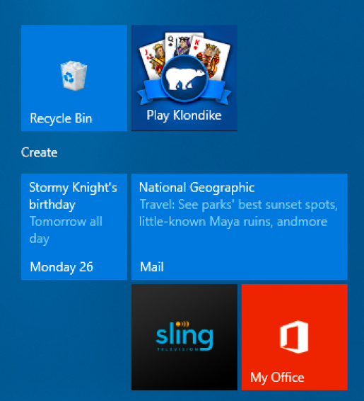 small solitaire icon, win10 start menu