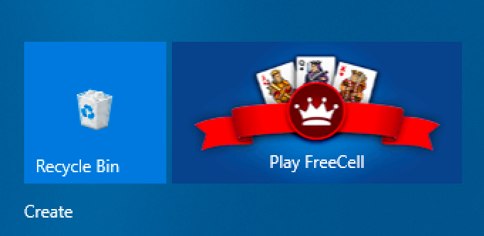 windows 10 start menu wide tile solitaire