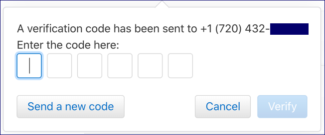 enter verification code - apple id trusted phone number