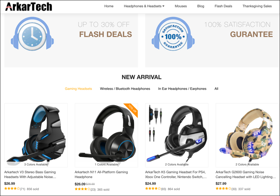 arkartech mall gaming headphones