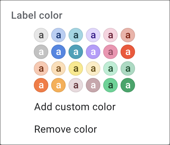 gmail label color