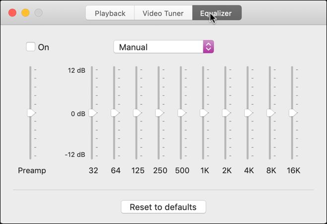 Elmedia Player - equalizer audio playback