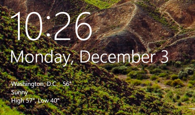 win10 lock screen weather forecast