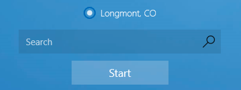 weather app location identified: longmont co