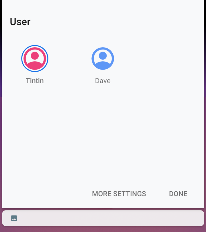 list of user accounts, android pie 9.0
