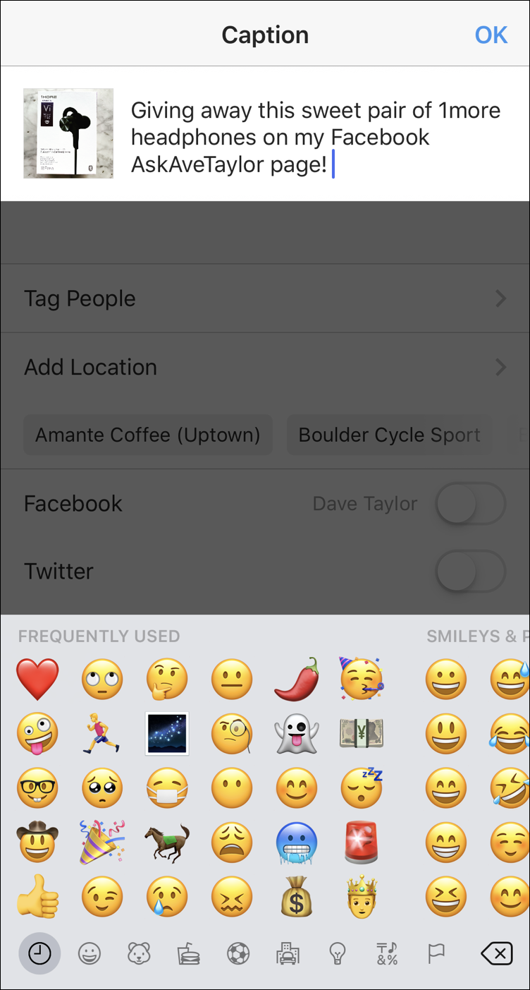 How do I add Emoji to an Instagram Post Ask Dave Taylor How do I add Emoji to an Instagram Post Ask Dave Taylor