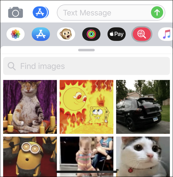 most recently used #images animated gif messages imessage