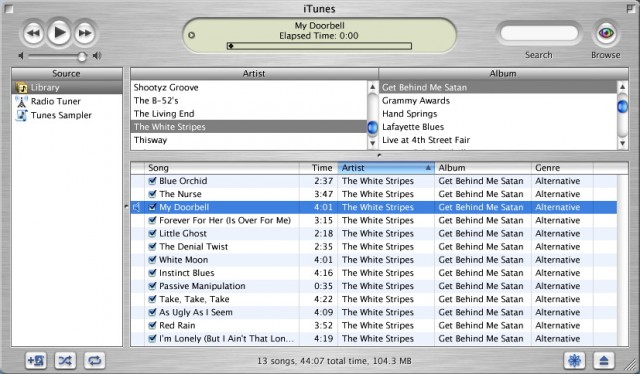 itunes 1.0 january 2001 mac macos macos x